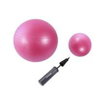 Ayla Stand 65 Cm Pembe + 25 Cm Pilates Topu 2'li Set, Pompa Dahil