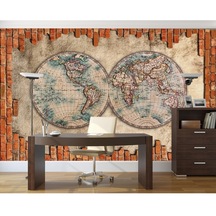 Dünya Harita Desen Duvar Kağıdı