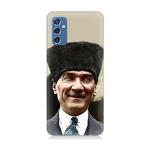 Samsung Galaxy M52 Uyumlu Mustafa Kemal Atatürk Desenli Silikon Kılıf