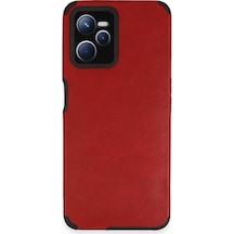 Hnrlıshp Newface Realme C35 Kılıf Loop Deri Silikon - Kırmızı