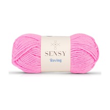 Sensy Premium Roving El Örgü Ipi Atkı Bere Ipi Kazak Panço Ip Hırka Ipi Pembe