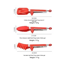 Ulzyvf Çelik Büfesi Bbq 23cm Siyah, Uçlu Silikon Salatası Pense Siyah
