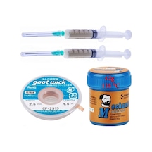 Krem Lehim Solder Paste 138 C 42g Flux Lehim Toplama Cp-2515 Lehim Emme Teli 2,5 Mm Set