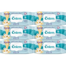 Önlem Islak Havlu Mendil 90 Yaprak Papatya Özü (6 Lı Set) Plastik