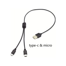 Chuangyinshop 2 Adet Type C Micro Usb Hızlı Şarj Ve Veri Kablosu Siyah Yüksek Hız Dayanıklı
