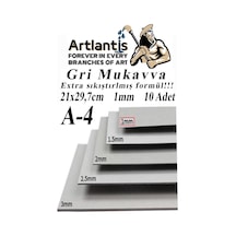 A4 Mukavva Gri 1.0mm 10 Adet 1 Paket 21x29,7 Cm A-4 Mukavva 1,0 Mm Kalınlığında A-4 Mukavva 1 Adet