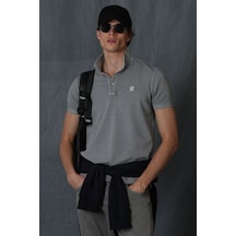 Lufian Erkek Vernon Spor Polo Yaka T-Shirt 111040121 Gri