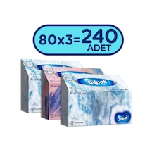 Selpak Üç Katlı Kutu El ve Yüz Havlusu 3 x 80'li 21 x 19 CM