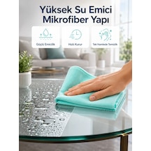 Cam Ayna Ve Parlak Yüzeyler İçin Mikrofiber Temizlik Bezi Leke Ve İz Bırakmaz Diğer