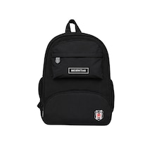 Beşiktaş Lisanslı Logolu Siyah Sırt Çantası - Su İtici Kumaşlı Laptop Bölmeli Okul Çantası