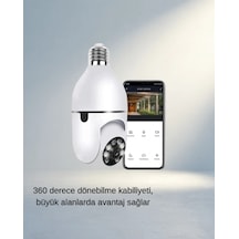 Akıllı Duylu Kamera 360 Derece Dönebilen Uzaktan Kontrol