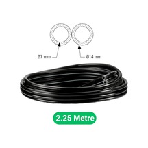 Melasty Süt Sağma Makinesi İkili Nabız Hortumu Siyah Ø7 X Ø14 Mm 2,25 Metre - Kesili -3098