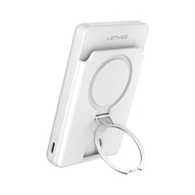Lenyes Pw0006d Pd 20w Hızlı Şarj Özellikli Kartlıklı Standlı Wireless Powerbank 15w 5000mah Beyaz