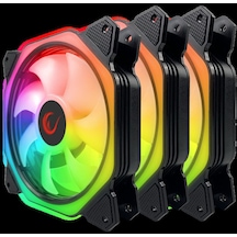 Rampage Coolwınd F1 3x12cm Argb Fan Kontrolcü Hub+ Kumandalı Siyah Kasa Fan Kiti