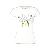 Vespa Beyaz Kadın Tshirt 001