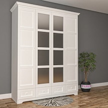 Otantik 4 Kapılı Gardırop Mdf Beyaz
