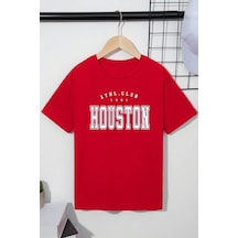Uyguntarz Çocuk Houston Pamuklu Tshirt Kırmızı