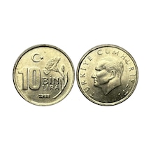 Türkiye 1998 Yılı 10.000 Lira Çil Unc Koleksiyon Para