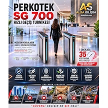 Als Sg 700 Profesyonel Hızlı Geçiş Turnikesi Akıllı Sensörlü Paslanmaz Çelik Sistem