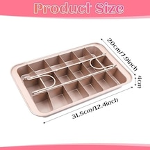 18 Gözlü Ayarlanabilir Karbon Çelik Brownie Kek Kalıbı Yapışmaz Kaplama, Paslanmaz Ve Dayanıklı Tasarım, Profesyonel Sunumlar İçin Mükemmel Seçim .