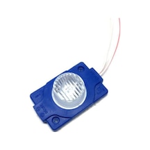 12 Volt 1.5 Watt Tek Mercekli Modül Led Mavi (10 Adet)