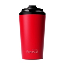Made By Fressko Grande Boy Paslanmaz Çelik Çift Duvar Yeniden Kullanılabilir Kahve Bardağı, Termos, Yalıtımlı Termal Kupa, 475 Ml Chilli - Kırmızı