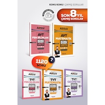 Tyt Ayt Son 8 Yıl Çıkmış Sorular Sayısal Matematik Fen Fizik Kimya Biyoloji Geometri 5li Set