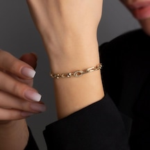 Tiffany Taşlı Bileklik TFNNYBLK Sarı Altın