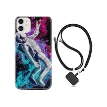 Apple Uyumlu iPhone 11 Kılıf Boyun Askılı Astronot Signs 1753