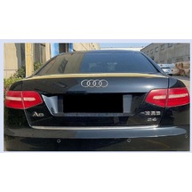 Audi A6 C6 İnce Spoyler 2005 2011 Parlak Siyah İthal Plastik