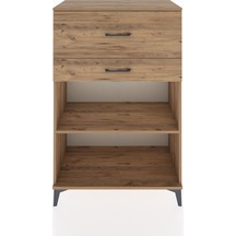 Hyperion Dolap Tek Raflı 2 Çekmeceli 88x44x134 Çam-çam Çam