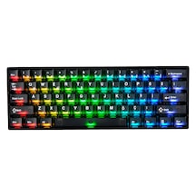 Akko Monsgeek Fun60 Max Black Hall Effect Glare Manyetik Switch 8k Hz Argb Kablosuz Hotswap Türkçe Gaming Klavye