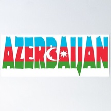 Azerbaycan Azerbaijan 18 Cm Araba Arka Cam Sticker Md2