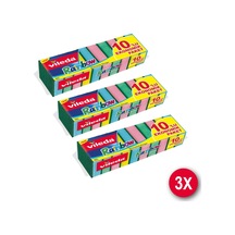Vileda Rainbow Ekonomik Paket Düz Bulaşık Süngeri 3 x 10 Adet