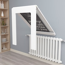 Petek Üstü Oval Köşeli Mdf Oval Köşeli Çerçeveli Masa Beyaz