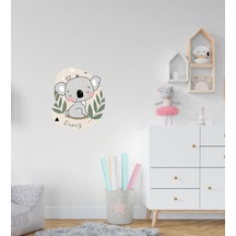 Kişiye Özel Sevimli Koala Tasarımlı Çocuk Odası Duvar Sticker-1