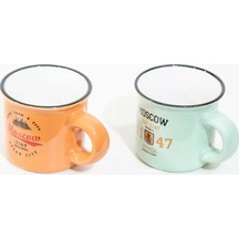 Hediyelik "moskova" Kahve Fincanları 90ml 2 Parçalı Seti. 255485076 MAvi