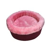 La Vista Lüx Kedi, Küçük Köpek Simit Yatak Pembe 45 Cm