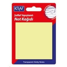 Kraf Yapışkanlı Not Kağıdı 76x76 50 Yp Şeffaf Sarı 7676tr