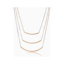 Kuyumcudukkani Eğimli Çubuk Süslü Kolye-37239-r Rose Gold