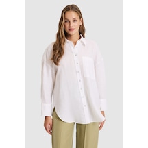 U.s. Polo Assn. Kadın Beyaz Gömlek Desenli 50320121-vr013
