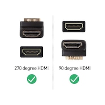 Hdmi L Dirsek 90 Derece Çevirici Dönüştürücü Uzatma Adaptörü 4519