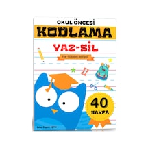 Okul Öncesi KODLAMA Yaz Sil Kitabı