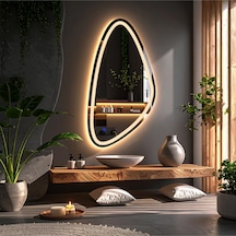 Sinela Günışığı Lazer Kumlamalı Lavabo & Banyo Aynası Dokunmatik Sensörlü 55 X 110 Cm
