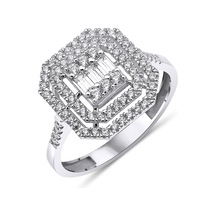 Fiyonk Kuyumculuk 14 Ayar Altın Etrafı Taş Dizili Baget Yüzük 001