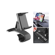 Butu Araba Dashboard Braketi Telefon Tutucu 360 Derece Döndürme İle Geçici Park Çağrı Numarası Plakası