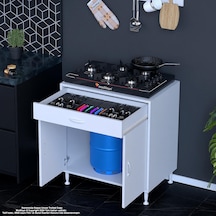 Modilayn Birce Xxl Set Ocak Altı Dolap 75x88x56 Cm Ölçülerinde 2 Kapaklı Ve 1 Gözlü Tüp Bölmelidir Beyaz