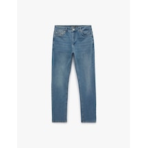 Koton Normal Bel Cepli Pamuklu Slim Fit Jean Pantolon - Brad Jean Açık İndigo 7wam40140nd