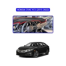 Honda Cıvıc Fc5 2015-2022torpido Koruma Halısı Mavi Kenar