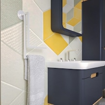 Lotus Wall Banyo Havluluğu, Havluluk Duvara Monte Beyaz